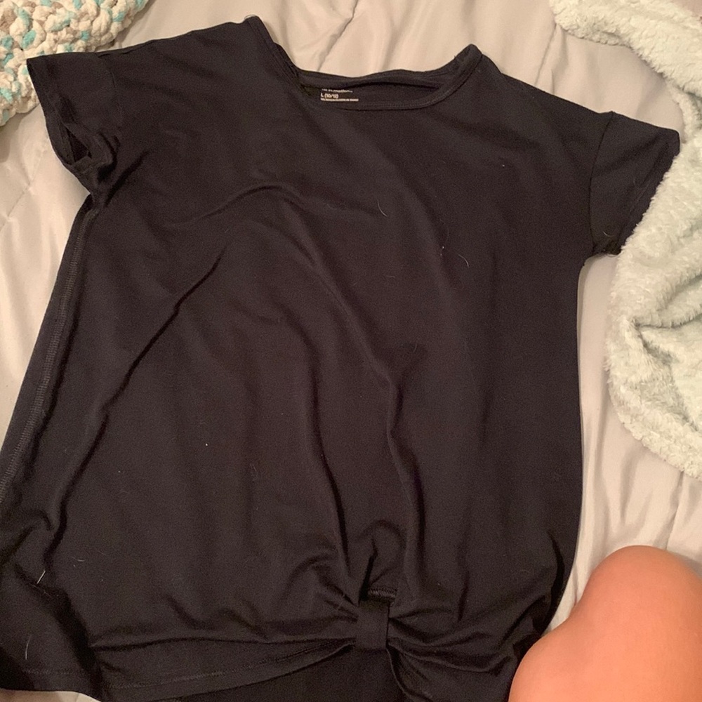 Black athletic shirt